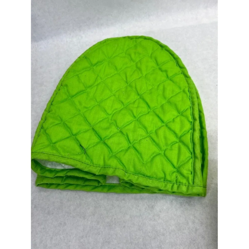 Vintage Alex Quilted Toaster Cover Green Floral Basket Retro Kitchen Cottagecore